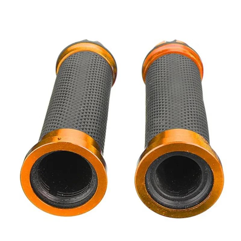 2Pcs 7Inch 8 Inch Motorcycle CNC Aluminum Rubber Gel Hand Grips For 22mm Handlebar Sport Bike Motorcycle Accessories Free Ship