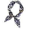 Leopard Print Narrow Silk Scarf for Women Girls Short Necktie Scarf Fashionable and Versatile Accessory for Any Outfit