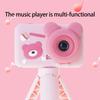Childrens Digital Camera Adorable Bear Design Double Lens Photography Detachable Stand Simple Interface