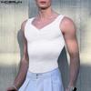 Men V Neck Strap Sleeveless Twisted Casual Fitted Tank Tops Undershirts