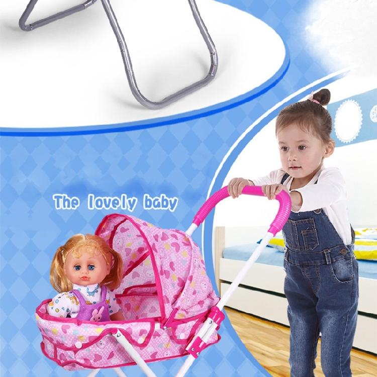 Children's Dollhouses Crib Bed Toy Accessory for Most Dolls for Imaginative Playing Daily Casual Use Decoration