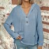 Women's Hoodies Long Sleeve Casual Sweatshirts Pullover Button Tops