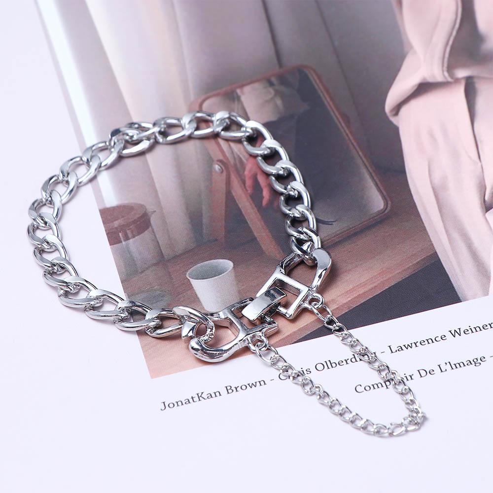Personality Hip Hop Women Fashion Design Korean Hand Chain Zinc Zinc Alloy Men Bracelet Jewelry Accessories
