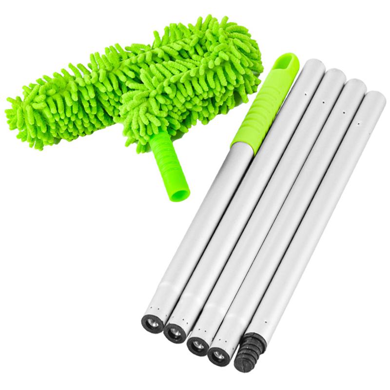 Ceiling Fan Duster High Reach Dusting Kit Microfiber Ceiling Fan Blade Cleaner Flexible Cobweb Duster Removable Washable Brush