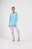 Women's Cotton Pajama Set with Long Pants Button-Up XL Vienetta Comfortable