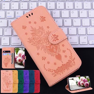 Funda A52s 5g étui portefeuille en cuir pour Samsung Galaxy A22 A32 A12 A02s A52 A72 A82 A42 étuis fleur papillon couverture de téléphone à rabat