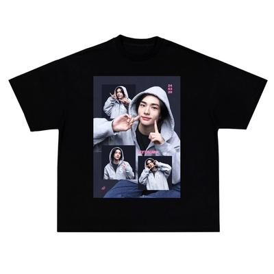 Hyunjin Stray Kids Kpop Fans Camiseta de Manga Corta Hombres Mujeres Talla S-5XL Camiseta Unisex