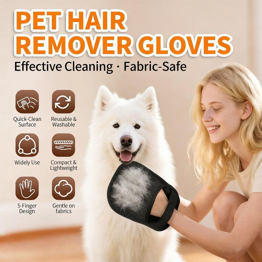 Five Finger Pet Hair Remover Static Adsorption Pet Fur Removal Tool Pet Deshedding Glove Car Seat