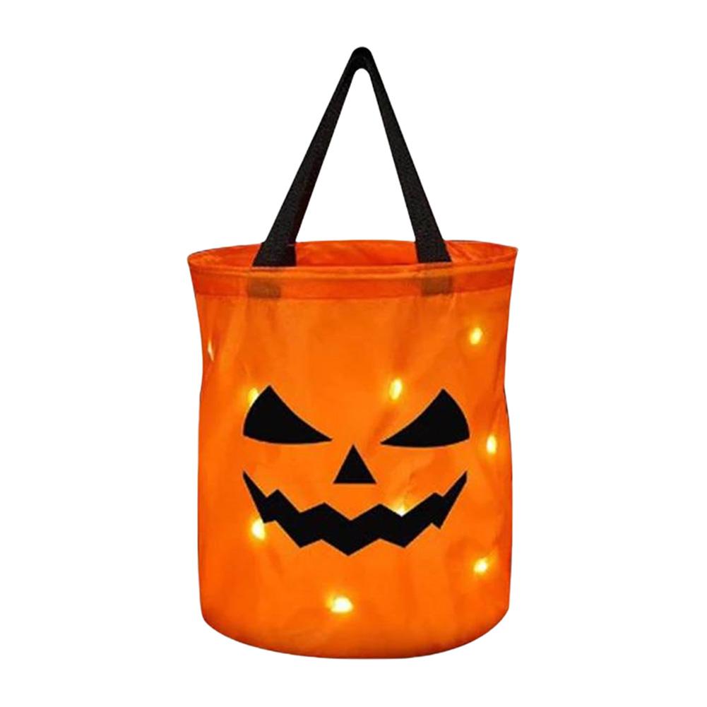 

Светодиодные мешочки для сладостей на Хэллоуин, светящиеся мешочки для сладостей на Хэллоуин, мешочки для сладостей, ведерко для сладостей, принадлежности для вечеринки на Хэллоуин