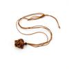 Hand-Woven Natural Stone Crystal Rough Stone Mesh Pocket Adjustable Necklace Pendant N707