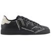 Emporio Armani Leather Round Toe Printed Low-Top Sneakers Men sneakers Black X4X598XD4311U166
