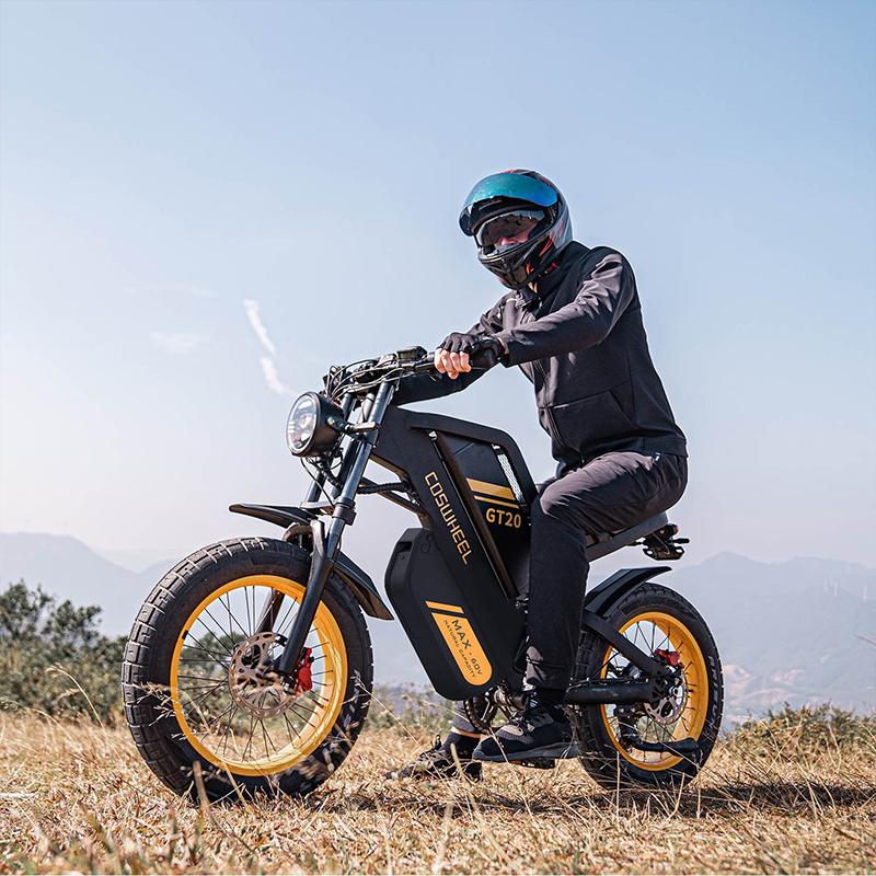 COSWHEEL - Adult Electric Mountain Bike GT20 Max, 20-inch, 60V motor, 3000W power, 25Ah+15Ah battery pack, off-road electric motorcycle