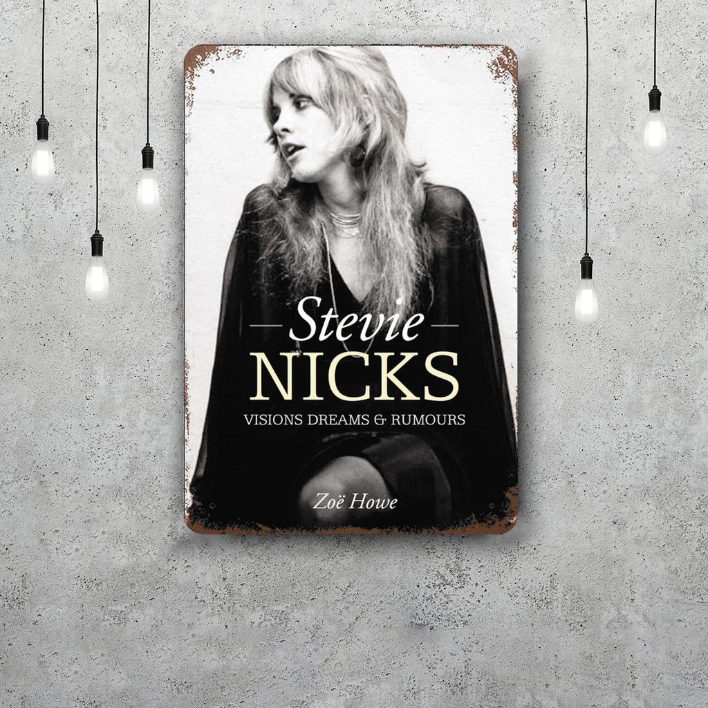 Mfoever Latta Stevie Nicks Segni Metallici Decorazioni Murali Segni Metallici Vintage Capitano Poster Metallico Decorazione per Bar Pub Club Decorazione Murale