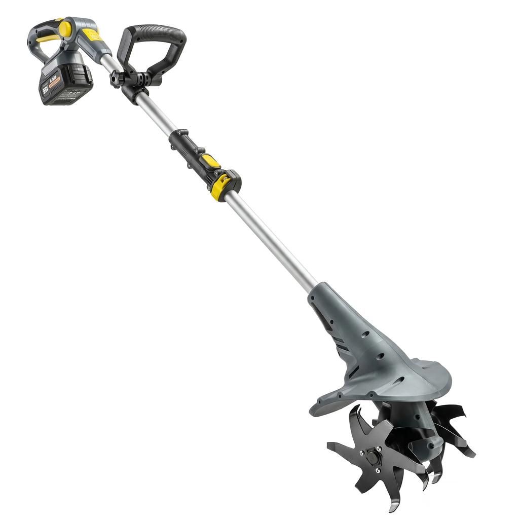 Cordless Tiller, 18V, 355 W, 2 x 4.0 Ah Batteries, 20 cm, Grey