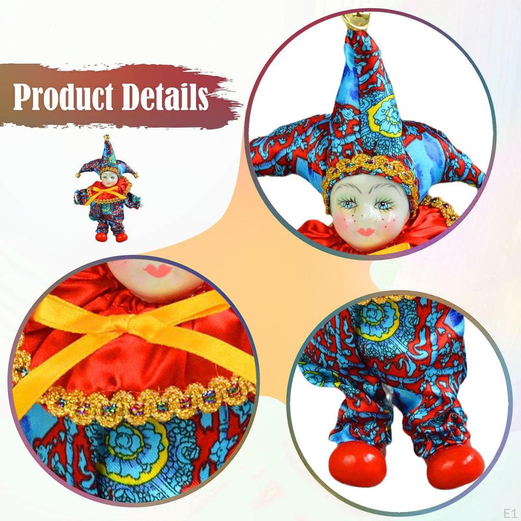 Italienische Dreieckspuppe Figur Tischdekoration Halloween Dekoration Neuheit Clown Figur Skulptur für