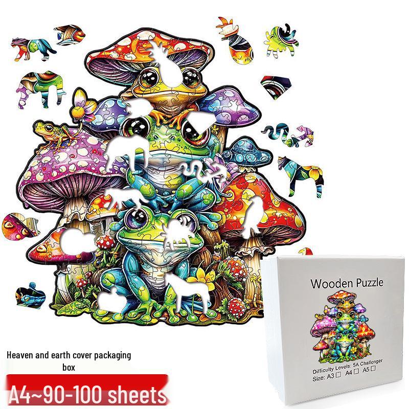 Irregular Animal Dog Penguin Wooden Puzzle in Stock