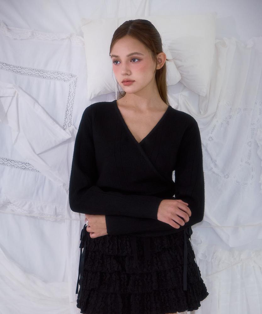 ROSEFRANTZ Muse Wrap Rib Knit [Black]