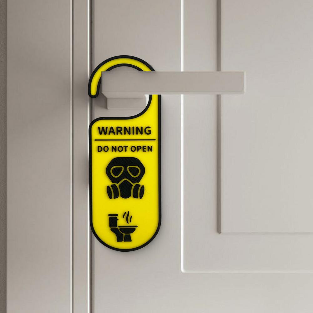 Toilet Door Knob Hanger Single-Sided Do Not Open Bathroom Door Warning Sign All Standard Doors Handle Hanging Decoration