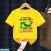 Newly Kids T-Shirt Funny The Very Hungry Caterpillar Cartoon Print Tshirts For Boys Summer Cute Boys/Girls Yellow Tshirt Top