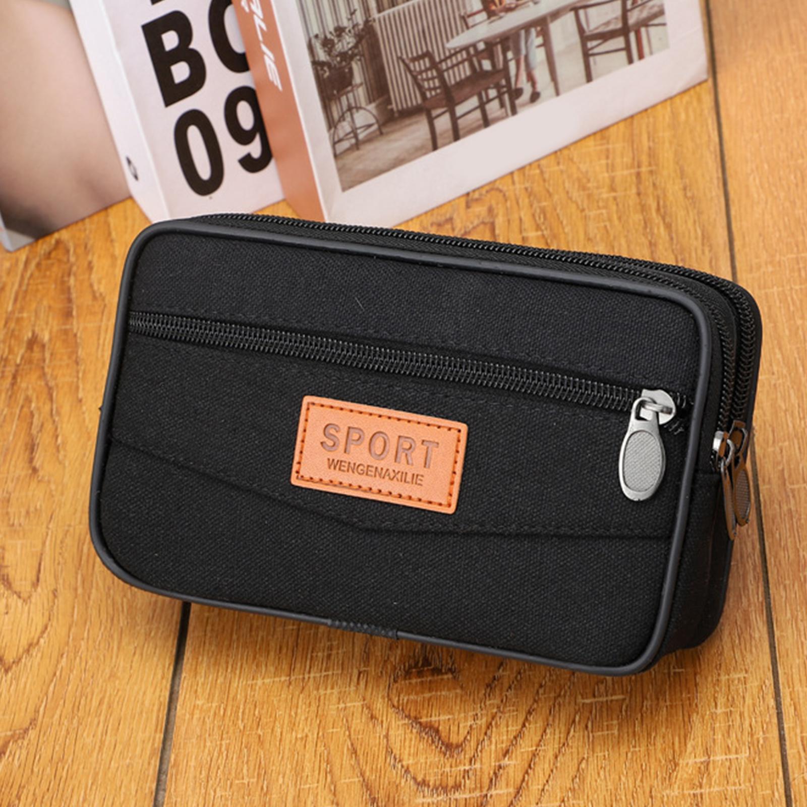 Стильная холщовая сумка для мобильного телефона для мужчин — фото 5