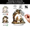 Modern Home Office Decor Abstract Thinker/Bathtub Santa Claus/Christmas Nativity Acrylic Desktop Ornament, Artistic Table Decoration with Unique Desk