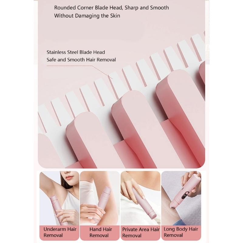 Rechargeable Cordless Hair Remover For Sensitive Skin Compact Travel Size ABS Material Unisex Body