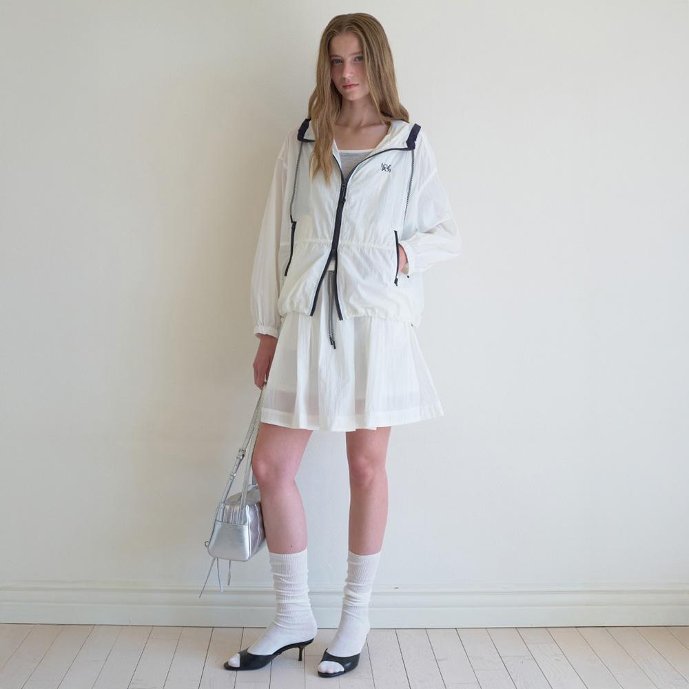 Elssibeui Banding Mini Skirt_Ivory