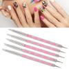 5pcs Nail Art Dotting Pen Dual Ended Nail Painting Pen   Carving Pen with Acrylic Handle