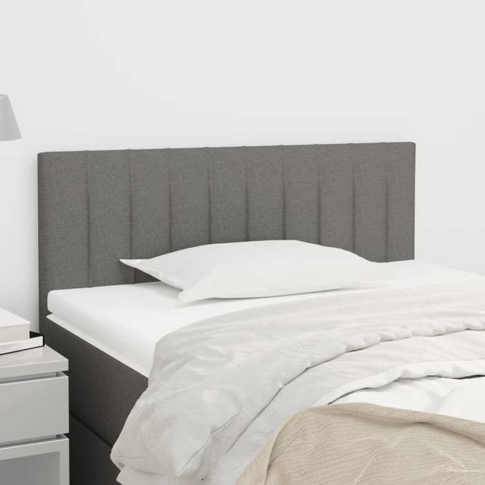 VidaXL Tête de Lit Meuble de Chambre à Coucher Accessoire de Lit Simple Tête de Cadre de Lit Intérieur Gris Foncé 80x5x78/88 346201