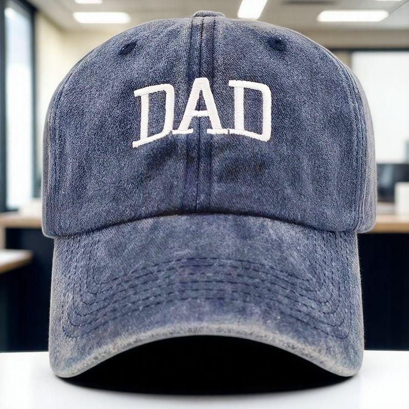 Letter Embroidery Washed Baseball Cap - Mother's Day MOM & DAD Hat