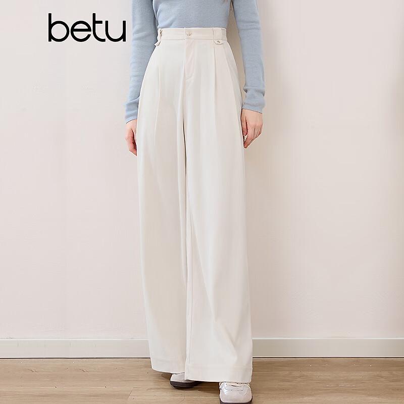 

Betu Women s 2025 Autumn Corduroy Wide-Leg High-Waist Pants S