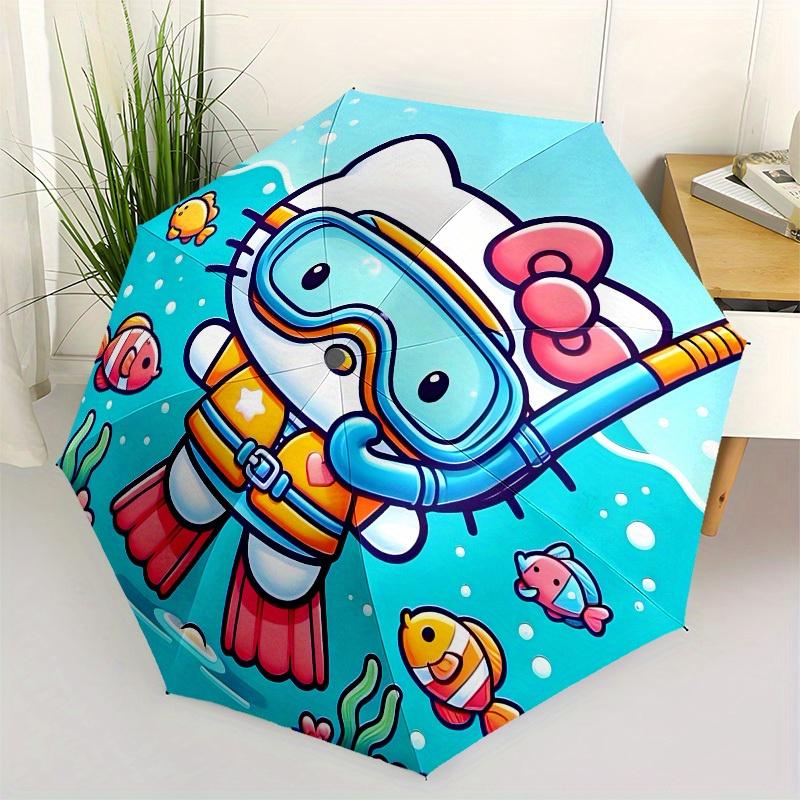 

1pc Hello Kitty Scuba Diving Adventure Umbrella with Plastic Handle,Suitable for All Seasons Home Travel Outdoor UmbrellaSanlio124