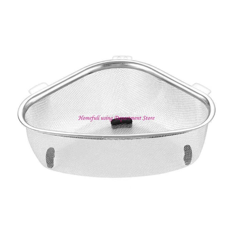 Platzsparender dreieckiger Spülbeckenkorb für Speisereste Sieb Küchenwerkzeug