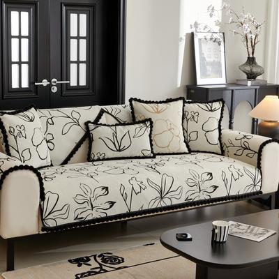 Cuscino Divano Ingresso Lusso Francese Quattro Stagioni Universale Ciniglia Antiscivolo Copricuscino Copertura in Tessuto per Divano in Pelle