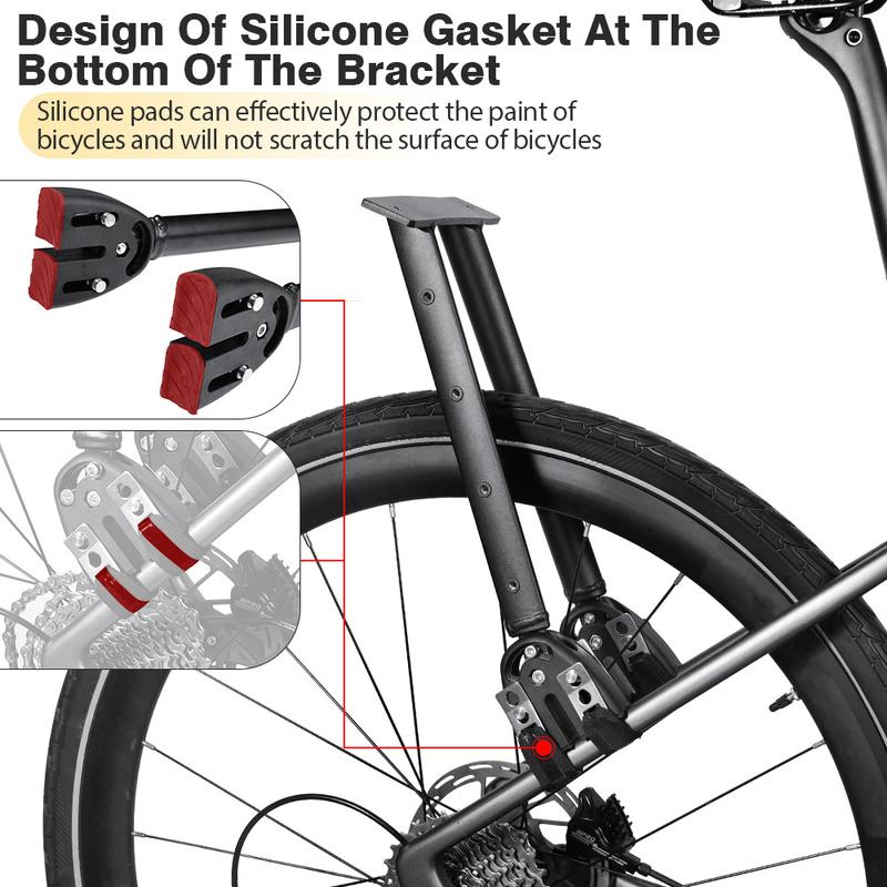 NEWBOLER Aeropack Lega di Alluminio Portapacchi per Bicicletta Serratura a Combinazione Borsa da Bici Bikepacking Per Bici MTB e Gravel Portapacchi Scaffale