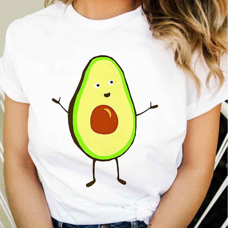 Summer Tshirt Women Cute Avocado Yoga Kawaii Clothes Ladies Tees Tops Graphic Printed Streetwear Kawaii T Shirt Female T-Shirt