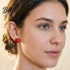 Durable Enamel Jewelry 1 Pair Stud Earrings Fruit Asymmetric Design
