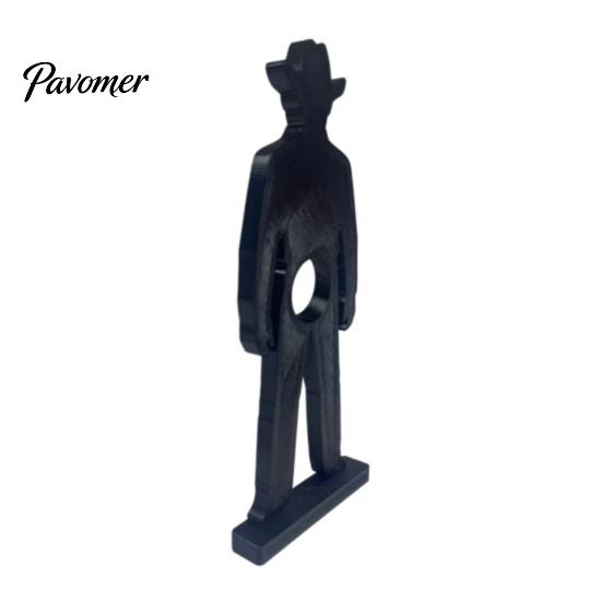 Sturdy Wine Organizer 3D Printed Cowboy Rack, Creative Bottle Holder, Stable Desktop Dining Room Table Centerpiece Art Ornament for Home Kitchen