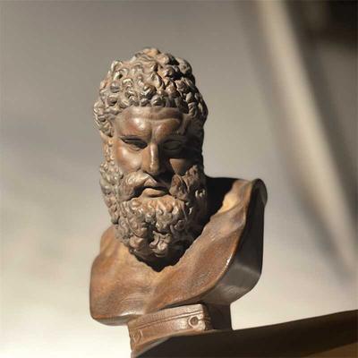 Roman Art Sculpture Hercules Half-length Portrait Abstract Character Decorative Figurines Home Decoration Accessories