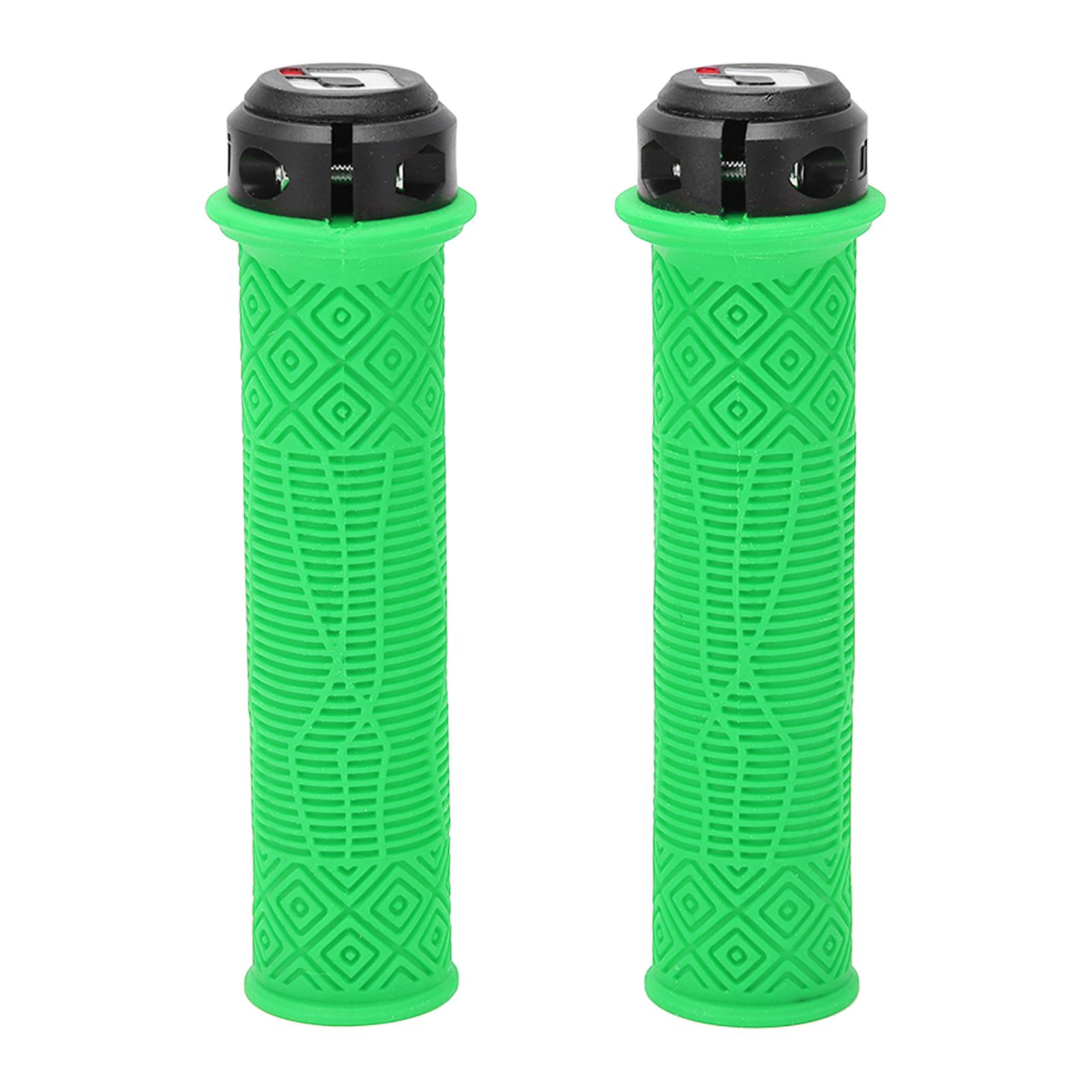 

2Pcs Bike Handle Grip Rubber Anti Slip Wear Resistant Ergonomic Hollow Design Bike Handlebar Grips Cover