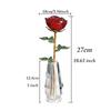 Crystal Red Rose Flower Collectible Souvenir Christmas Valentine's Day Favors Wedding Gifts For Wife Room Home Decoration
