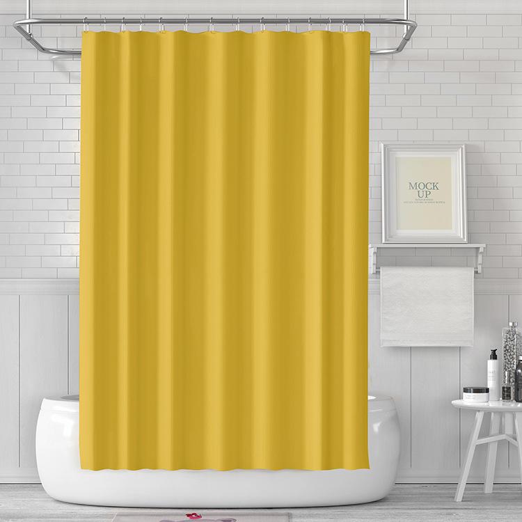 3D-Druck PEVA Volltonfarbe Transparent/Halbtransparent Verdickter wasserdichter schimmelresistenter Duschvorhang für Badezimmerbadewanne