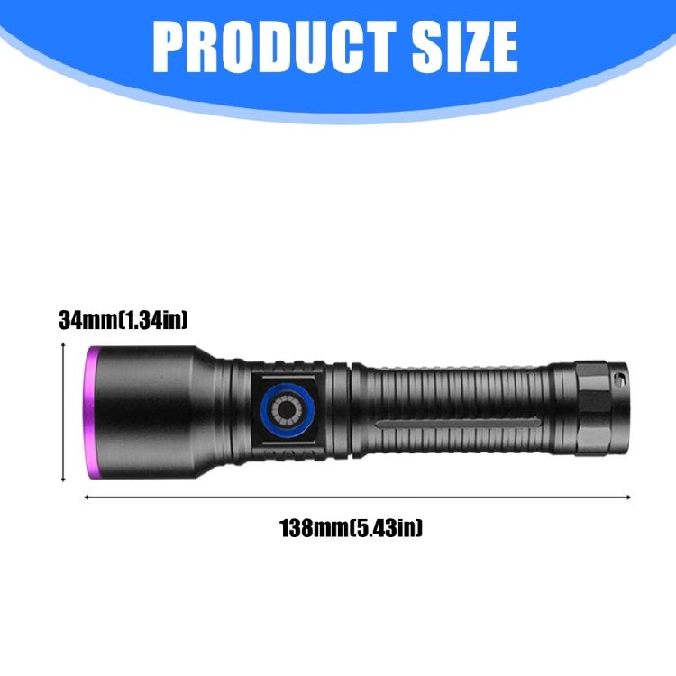 Aluminum Ultraviolets Torch Flashlight 138mm Body Length Great For Easy Handling During Prolonged Gemstones Appraisal