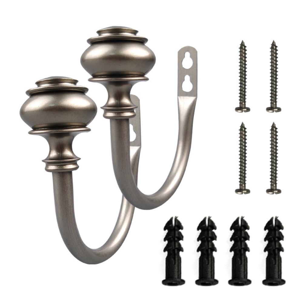 2Pcs Vintage Style Curtain Holdbacks Wall Mounted Tieback Hooks Drapery Tie Backs  Home Decor