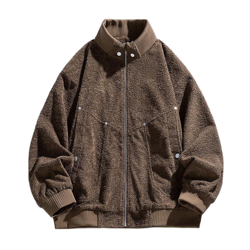 Men's Large Size Baseball Coat More Relaxed Leisure Hairy Jacket