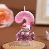 Cute Pink Cartoon Cat Candle for Baby's First Birthday Cake Decoration