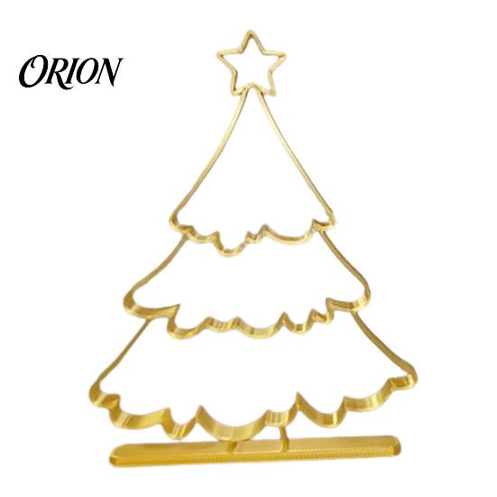 Christmas Party Supplies 3D Printed Hollow Tree Ornament, Modern Minimalist Festive Stable Base Decorative Trees Sculpture, Tabletop Centerpiece