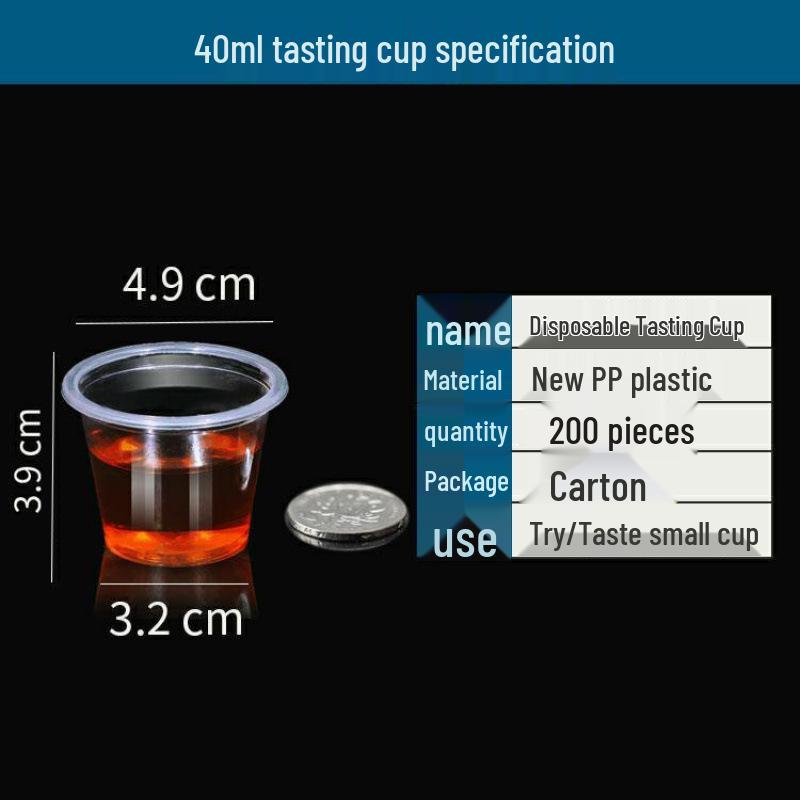 Mini Disposable Tasting Cups, 20-Pack: Ideal for Milk Tea, Jelly, Pudding, or Wine Tasting