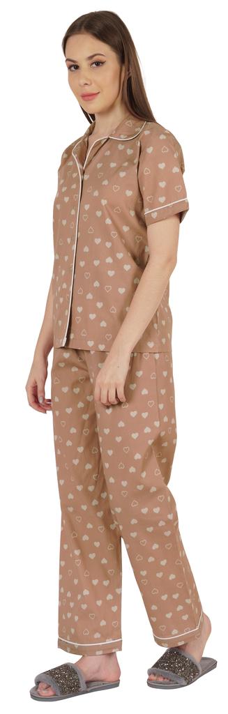 Inkmeso Women  s Classic Short Sleeve Shirt and Pajama Pants Loungewear 2 Pc PJ Sleep