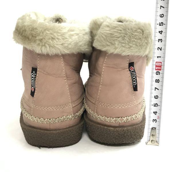 OUTDOOR PRODUCTS warm short boots 25 women pink leather snow boots(USED)